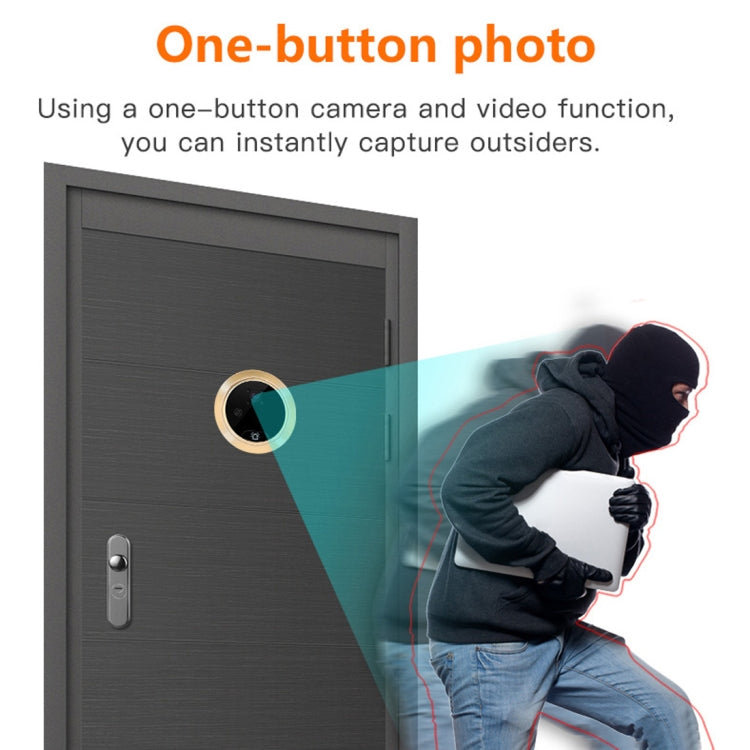 Danmini W10 4.3 inch Smart Electronic Cat Eye Household Visible Doorbell 300000 Pixels Camera Support Infrared Night Vision & TF Card