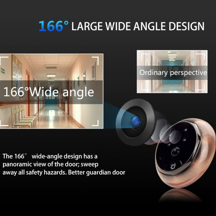Danmini YB-43HD-MW 4.3 inch Screen WiFi Camera Video Alarm Smart Digital Door Viewer, Support TF Card & Motion Detect & Infrared Night Vision