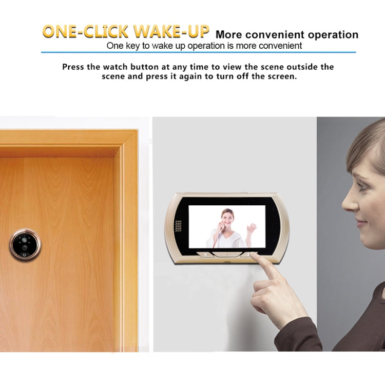 Danmini YB-43HD-MW 4.3 inch Screen WiFi Camera Video Alarm Smart Digital Door Viewer, Support TF Card & Motion Detect & Infrared Night Vision
