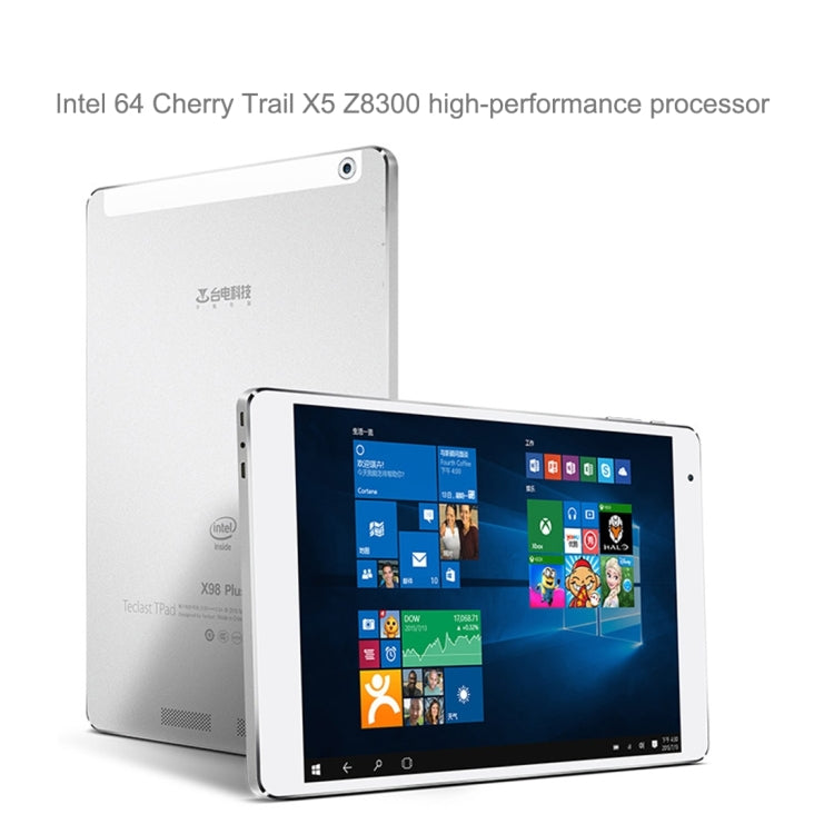 Teclast X98 Plus 3G Dual OS, 4GB+64GB, 9.7 inch Windows 10 & Android 5.1, Intel Cherry Trail X5-Z8300 1.44-1.84GHz