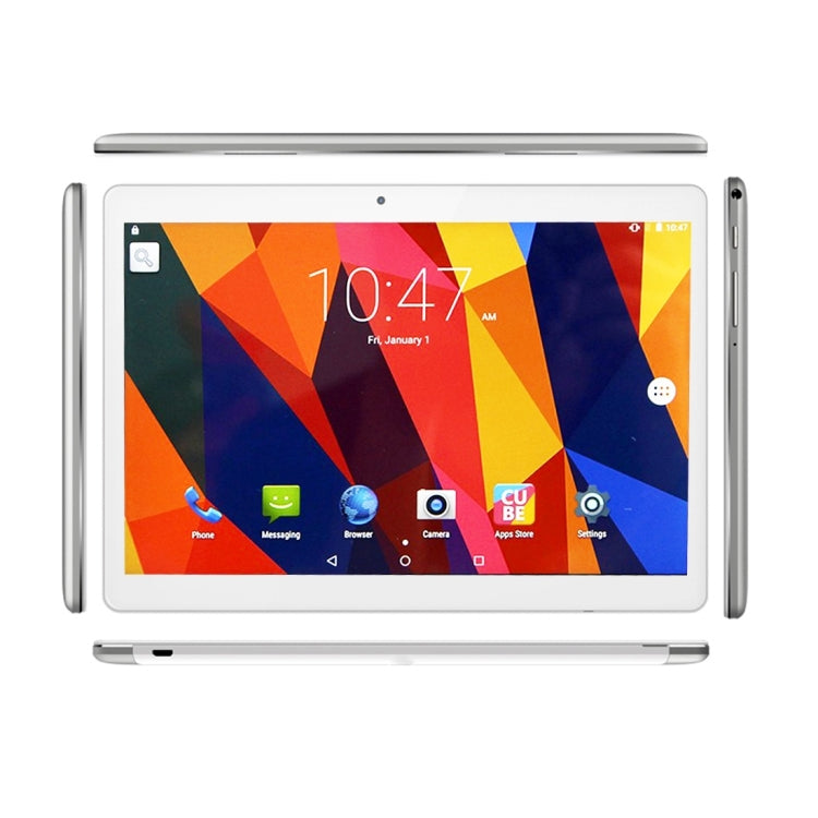 Cube U63 Phone Call Tablet, 9.6 inch, 1GB+16GB, Android 5.1 MTK MT6580 Quad Core 1.3GHz, Support OTG, GPS, Dual SIM, Network: 3G (White + Silver)