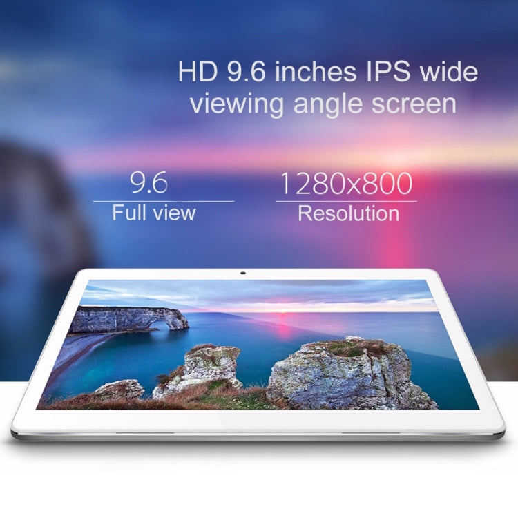 Cube U63 Phone Call Tablet, 9.6 inch, 1GB+16GB, Android 5.1 MTK MT6580 Quad Core 1.3GHz, Support OTG, GPS, Dual SIM, Network: 3G (White + Silver)