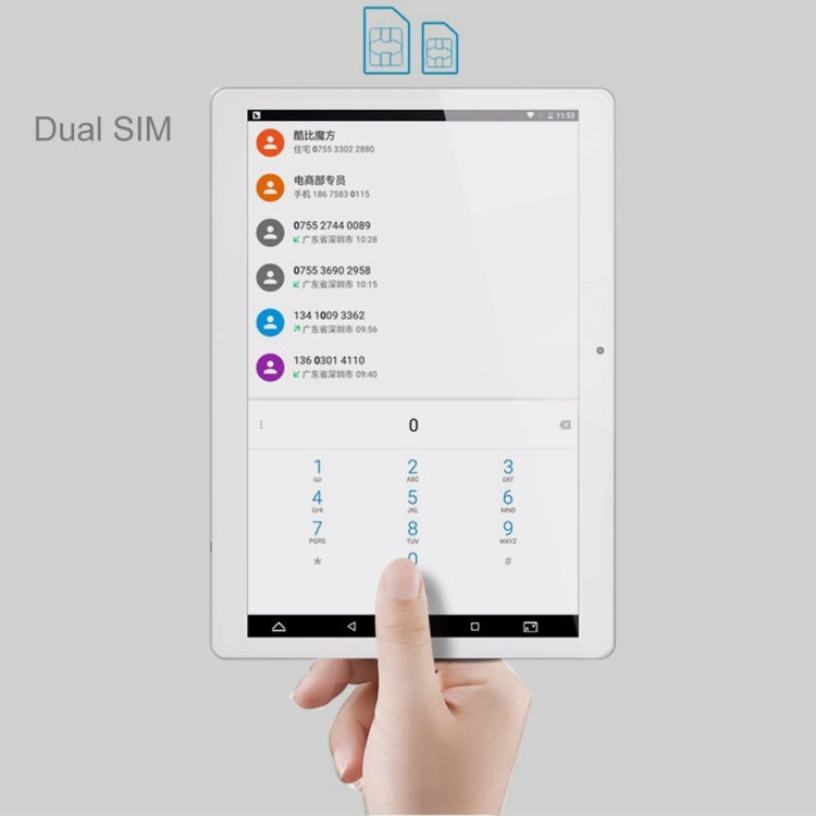 Cube U63 Phone Call Tablet, 9.6 inch, 1GB+16GB, Android 5.1 MTK MT6580 Quad Core 1.3GHz, Support OTG, GPS, Dual SIM, Network: 3G (White + Silver)