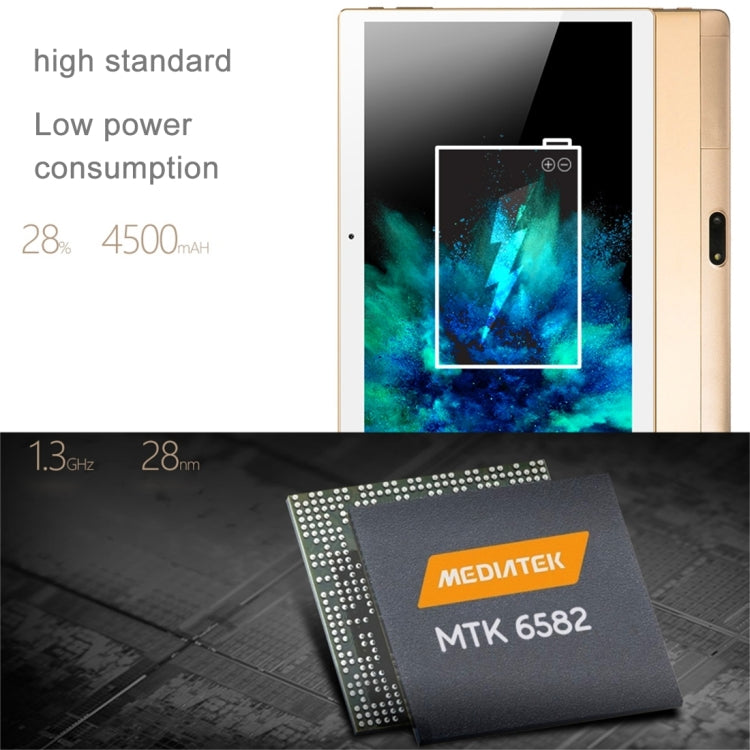 ONDA V96 3G Calling Tablet, 1GB+16GB, CE / FCC / ROHS / WEEE Certificated, Built-in Dual Speakers, 9.6 inch ONDA ROM 2.0 Android OS, MTK6582 Quad Core 1.3GHz, Support 128GB TF Card, 4K Video Decoding, WiFi, Bluetooth, Micrcast Connecting