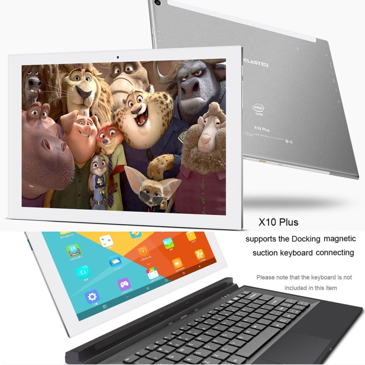 Teclast X10 Plus Tablet, 2GB+32GB, Dual Camera, with Docking Port and DC Port, 10.1 inch Screen Android 5.1 OS, Intel Cherry Trail X5, Support 128GB Micro SD Card, 4K Video(Grey)