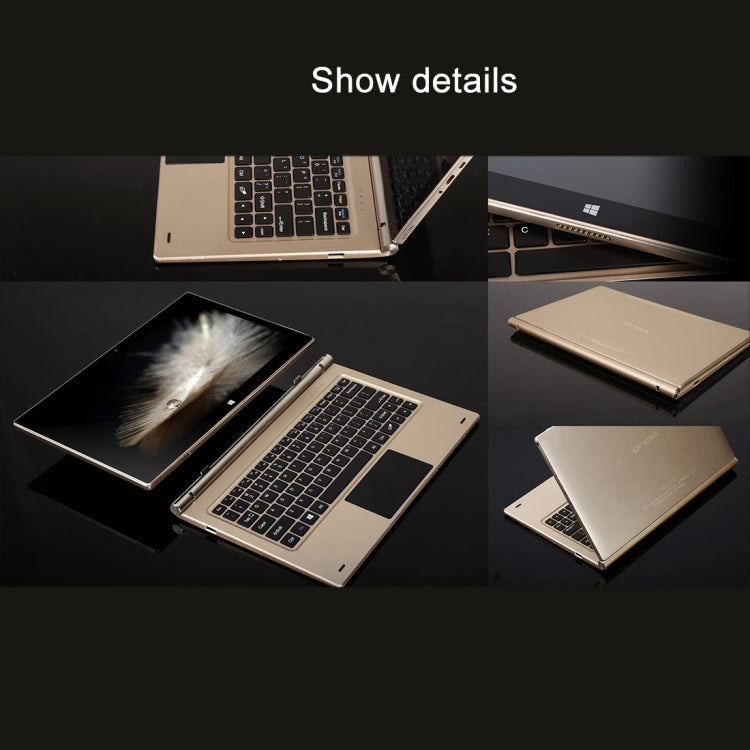 ONDA oBook 11 Plus Tablet, 11.6 inch, 4GB+32GB, CE / FCC / ROHS / WEEE Certificated, Front Camera, Windows 10 OS, Intel Cherry Trail X5-Z8300 1.84GHz, Support 128GB Micro SD / TF Card, WiFi, Bluetooth 4.0, Keyboard Not Included(Champagne Gold)