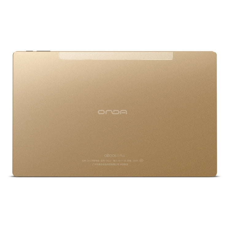 ONDA oBook 11 Plus Tablet, 11.6 inch, 4GB+32GB, CE / FCC / ROHS / WEEE Certificated, Front Camera, Windows 10 OS, Intel Cherry Trail X5-Z8300 1.84GHz, Support 128GB Micro SD / TF Card, WiFi, Bluetooth 4.0, Keyboard Not Included(Champagne Gold)