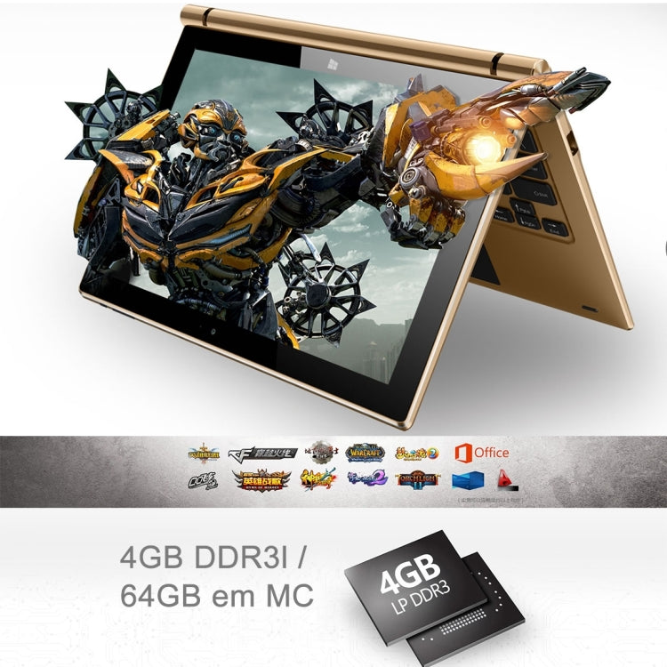 ONDA oBook 11 Plus Tablet, 11.6 inch, 4GB+32GB, CE / FCC / ROHS / WEEE Certificated, Front Camera, Windows 10 OS, Intel Cherry Trail X5-Z8300 1.84GHz, Support 128GB Micro SD / TF Card, WiFi, Bluetooth 4.0, Keyboard Not Included(Champagne Gold)