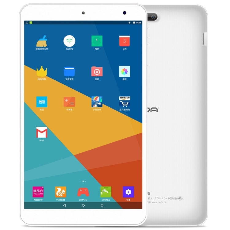 ONDA V80 Tablet, 8.0 inch, 1GB+8GB, CE / FCC / ROHS / WEEE Certificated, Dual Camera, Android Lollipop 5.1 OS, AllWinner A64 Quad-core 1.3GHz, Support 4K Video Decoding, 128GB Micro SD / TF Card, WiFi, Bluetooth, Micrcast Connecting(White)