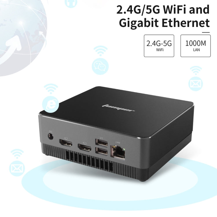Jumper EZBox i3 Mini PC, Intel Broadwell i3-5005U Processor Dual Core 2.0GHz, RAM: 8GB, ROM: 128GB, Support Dual HDMI