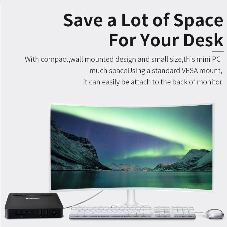 Jumper EZBox Z8 Mini PC, Intel Atom X5-Z8350 Processor Quad Core up to 1.92GHz, RAM: 2GB, ROM: 32GB, Support HDMI / VGA