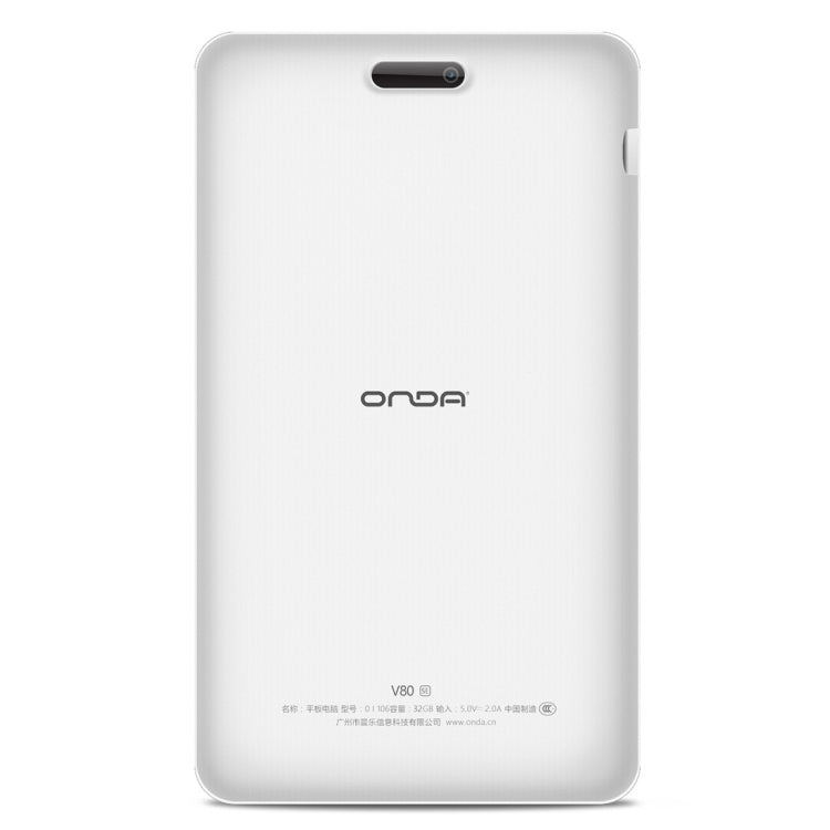 ONDA V80 SE Tablet, 8.0 inch, 2GB+32GB, CE / FCC / ROHS / WEEE Certificated, Dual Camera, ONDA ROM 2.0 Android 5.1 OS, Allwinner A64 Quad-Core 64-bit 1.83GHz