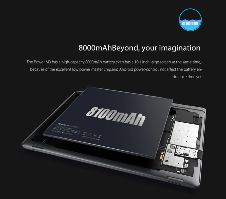 ALLDOCUBE Power M3 4G Call Tablet, 10.1 inch, 2GB+32GB, Android 7.0 MT6753 Octa-core Up to 1.5GHz, Support OTG & GPS & FM & Bluetooth & Dual Band WiFi, US Plug (Black+Gray)