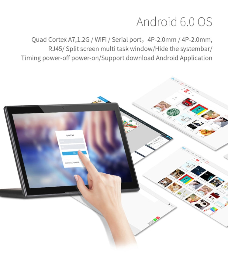 HSD7008 Touch Screen Stand All in One PC, 1GB+16GB, 7 inch IPS Android 6.0 RK3128 Quad Core Up to 1.3GHz, Support OTG & Bluetooth & WiFi, EU/US/UK Plug