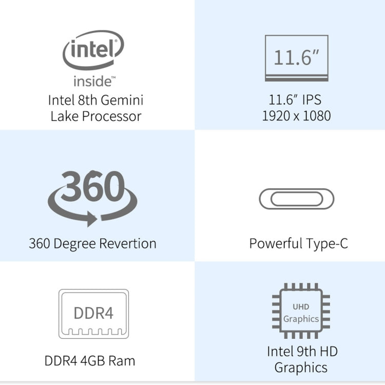 Jumper EZbook X1 Laptop, 11.6 inch, 4GB+128GB (64GB eMMC + 64GB SSD), 7000mAh Battery, Windows 10 Intel Celeron N3350 up to 2.4GHz, Support TF Card & Dual Band WiFi & HDMI(Silver)