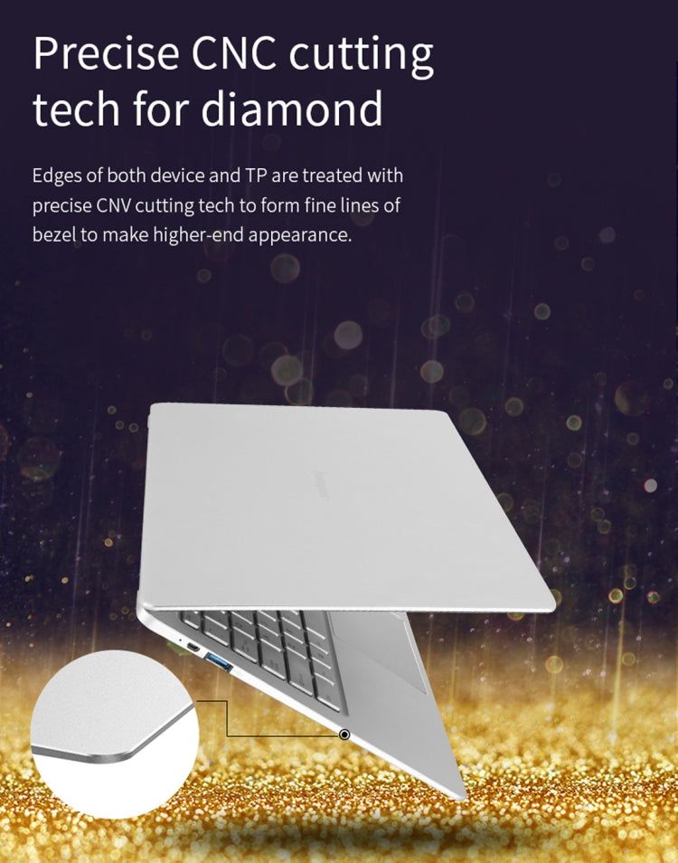 Jumper EZbook X4 Laptop, 14 inch, 4GB+128GB SSD, 9200mAh Battery, Windows 10 Intel Gemini Lake N4100 up to 2.4GHz, Support TF Card & Dual Band WiFi & HDMI(Silver)