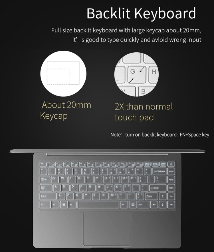 Jumper EZbook X4 Laptop, 14 inch, 4GB+128GB SSD, 9200mAh Battery, Windows 10 Intel Gemini Lake N4100 up to 2.4GHz, Support TF Card & Dual Band WiFi & HDMI(Silver)
