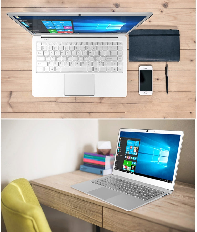 Jumper EZbook X4 Laptop, 14 inch, 4GB+128GB SSD, 9200mAh Battery, Windows 10 Intel Gemini Lake N4100 up to 2.4GHz, Support TF Card & Dual Band WiFi & HDMI(Silver)