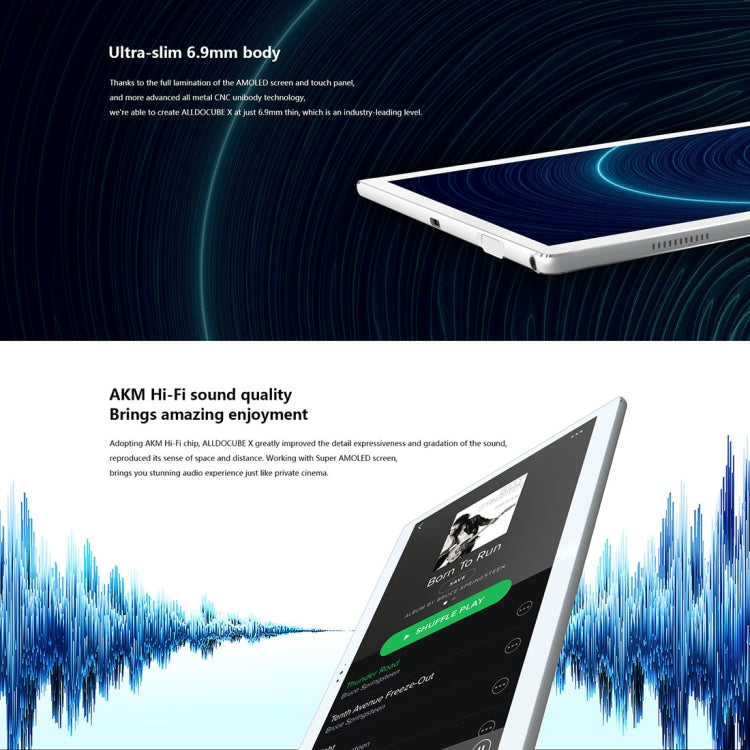 ALLDOCUBE X Tablet, 10.5 inch, 4GB+128GB, 8000mAh Battery, Android 8.1 Oreo, MTK8176, Hexa-core(64bit), Support Fingerprint & Bluetooth & WiFi & OTG & G-Sensor (White + Silver)
