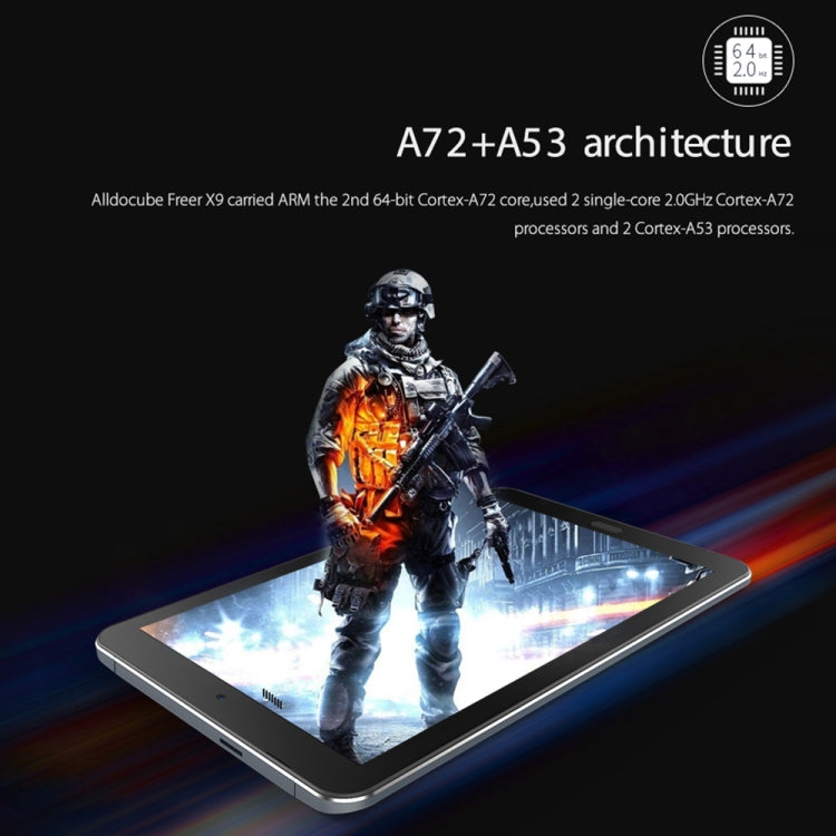 ALLDOCUBE Freer X9 Tablet, 8.9 inch, 4GB+64GB, 5500mAh Battery, Android 6.0, MTK8173, Quad-core up to 1.8GHz, Support Bluetooth & WiFi & TF Card & OTG & G-Sensor (Black + Grey)