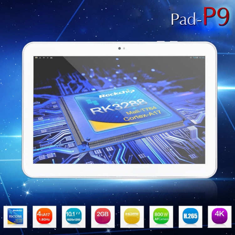 PiPo P9, 2GB+32GB, 10.1 inch Android 5.1 RK3288 Arm Cotex A17 Quad Core up to 1.8GHz(Black)