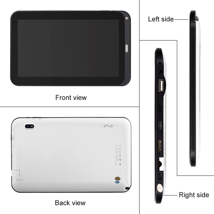 RJ45 Tablet PC, 10.1 inch, 1GB+8GB, Android 4.4, Allwinner A31S Quad Core 1.2GHz, Support Bluetooth, WiFi, OTG, NFC, HDMI