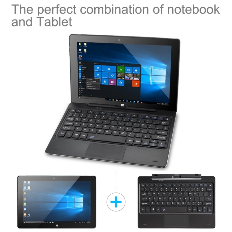 PiPO W1 Pro, 10.1 inch, 4GB+64GB, Windows 10, Intel Z8350 Quad Core 1.92GHz, with Keyboard & Stylus Pen, Support WiFi, HDMI(Black)