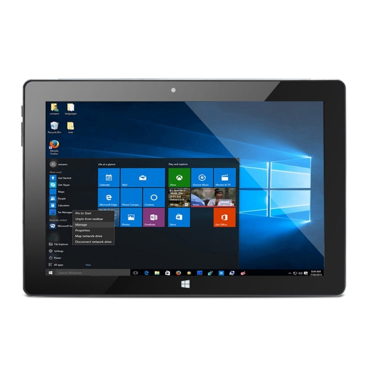 PiPO W1 Pro, 10.1 inch, 4GB+64GB, Windows 10, Intel Z8350 Quad Core 1.92GHz, with Keyboard & Stylus Pen, Support WiFi, HDMI(Black)