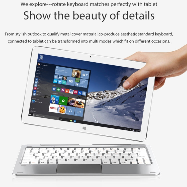 ALLDOCUBE Mix Plus, 10.6 inch, 4GB + 128GB, Windows 10 Intel Kabylake 7Y30 Quad Core 1.61GHz, Support TF Card & Bluetooth & Dual Band Wifi