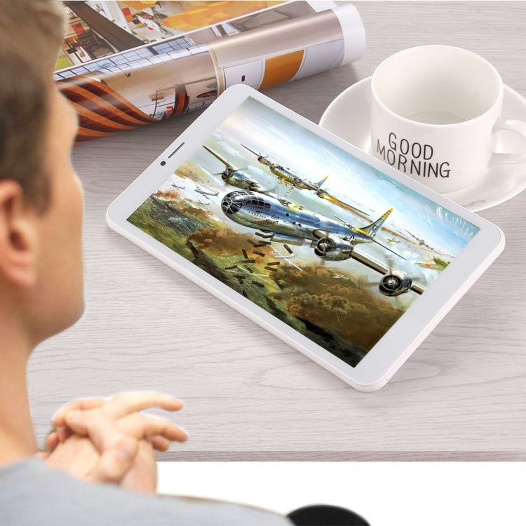 3G Phone Call Tablet PC, 8.0 inch, 1GB+8GB, Android 4.4 SC7731 Quad Core up to 1.3GHz,  OTG, WiFi, GPS, Bluetooth / FM, Dual SIM(White)