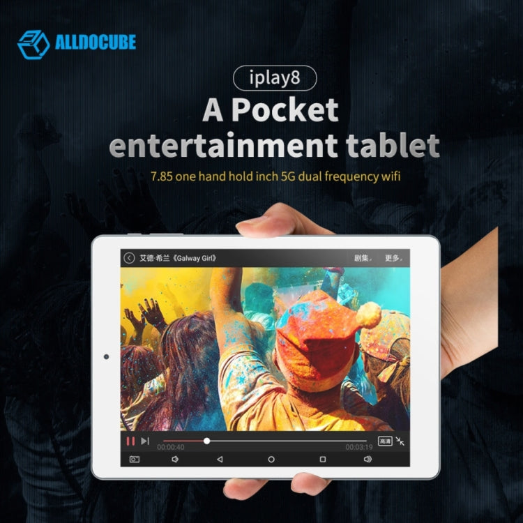Cube iPlay 8 U78 Tablet PC, 7.85 inch, 1GB+8GB, Android 6.0 MT8163 Quad Core 1.3GHz, Support OTG & GPS  & FM & Bluetooth & Dual Band WiFi  (White + Grey)