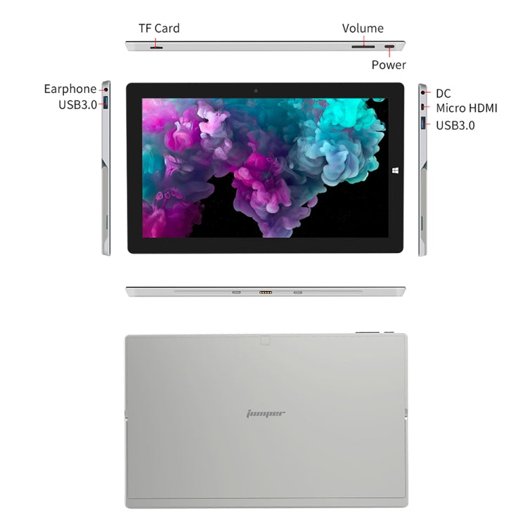 Jumper Ezpad GO Tablet PC, 11.6 inch, 4GB+64GB, Windows 10 Intel Apollo Lake N3450 Quad Core 1.1GHz-2.2GHz, Support TF Card & Bluetooth & WiFi & Micro HDMI, with Stylus, Not Included Keyboard (Black+Silver)