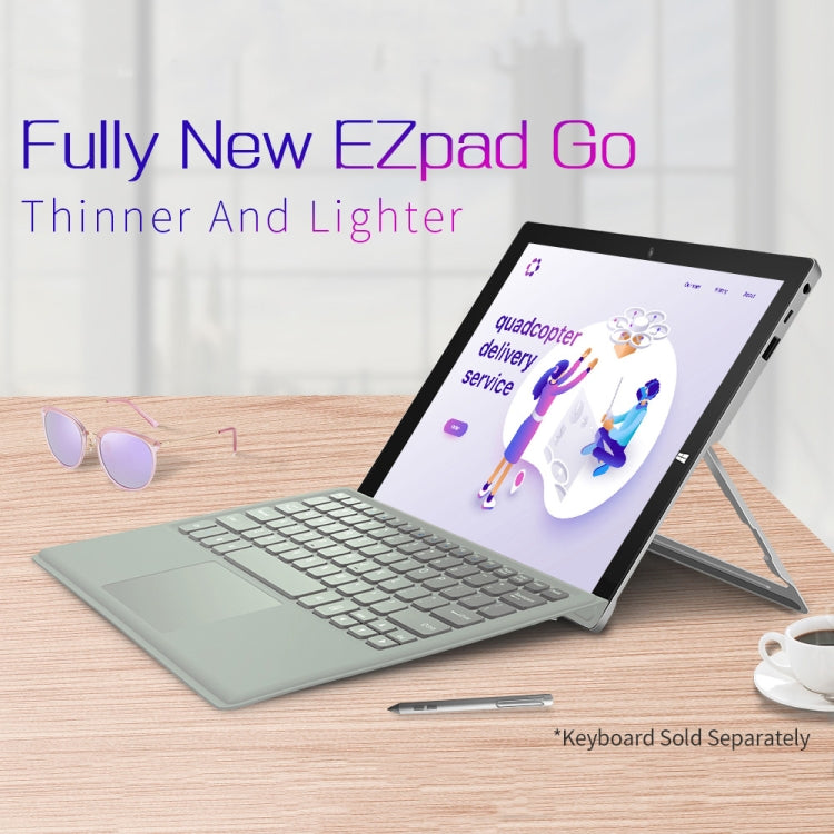 Jumper Ezpad GO Tablet PC, 11.6 inch, 4GB+64GB, Windows 10 Intel Apollo Lake N3450 Quad Core 1.1GHz-2.2GHz, Support TF Card & Bluetooth & WiFi & Micro HDMI, with Stylus, Not Included Keyboard (Black+Silver)