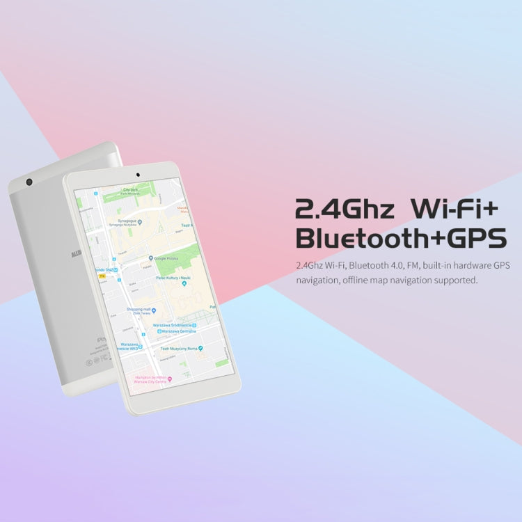 ALLDOCUBE iPlay8 Pro 3G Call Tablet, 8 inch, 2GB+32GB, 5500mAh Battery, Android 9.0 MT8321 Quad Core 1.3GHz, Support Bluetooth & WiFi & G-sensor & GPS & OTG & Dual SIM (White+Silver)