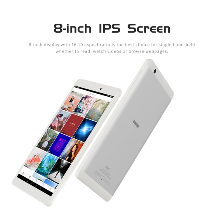 ALLDOCUBE iPlay8 Pro 3G Call Tablet, 8 inch, 2GB+32GB, 5500mAh Battery, Android 9.0 MT8321 Quad Core 1.3GHz, Support Bluetooth & WiFi & G-sensor & GPS & OTG & Dual SIM (White+Silver)