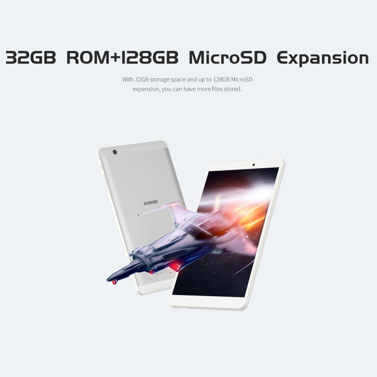 ALLDOCUBE iPlay8 Pro 3G Call Tablet, 8 inch, 2GB+32GB, 5500mAh Battery, Android 9.0 MT8321 Quad Core 1.3GHz, Support Bluetooth & WiFi & G-sensor & GPS & OTG & Dual SIM (White+Silver)