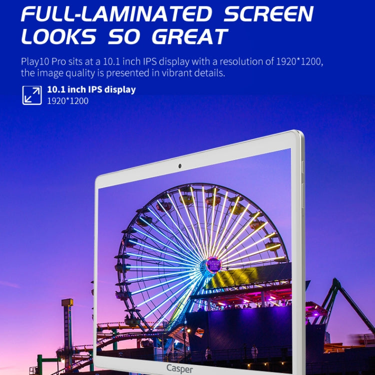 ALLDOCUBE iPlay10 Pro Casper Tablet, 10.1 inch, 3GB+32GB, 6600mAh Battery, Android 9.0 MT8163 Quad Core 1.5GHz, Support Bluetooth & Dual Band WiFi & G-sensor & GPS & Micro HDMI (White+Silver)