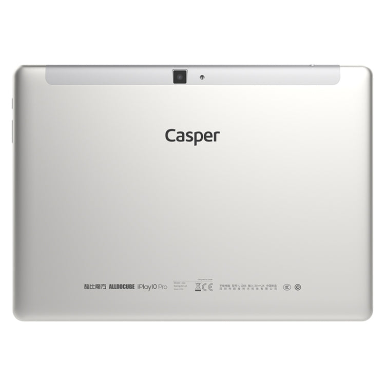 ALLDOCUBE iPlay10 Pro Casper Tablet, 10.1 inch, 3GB+32GB, 6600mAh Battery, Android 9.0 MT8163 Quad Core 1.5GHz, Support Bluetooth & Dual Band WiFi & G-sensor & GPS & Micro HDMI (White+Silver)