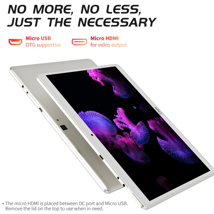 ALLDOCUBE iPlay10 Pro Casper Tablet, 10.1 inch, 3GB+32GB, 6600mAh Battery, Android 9.0 MT8163 Quad Core 1.5GHz, Support Bluetooth & Dual Band WiFi & G-sensor & GPS & Micro HDMI (White+Silver)