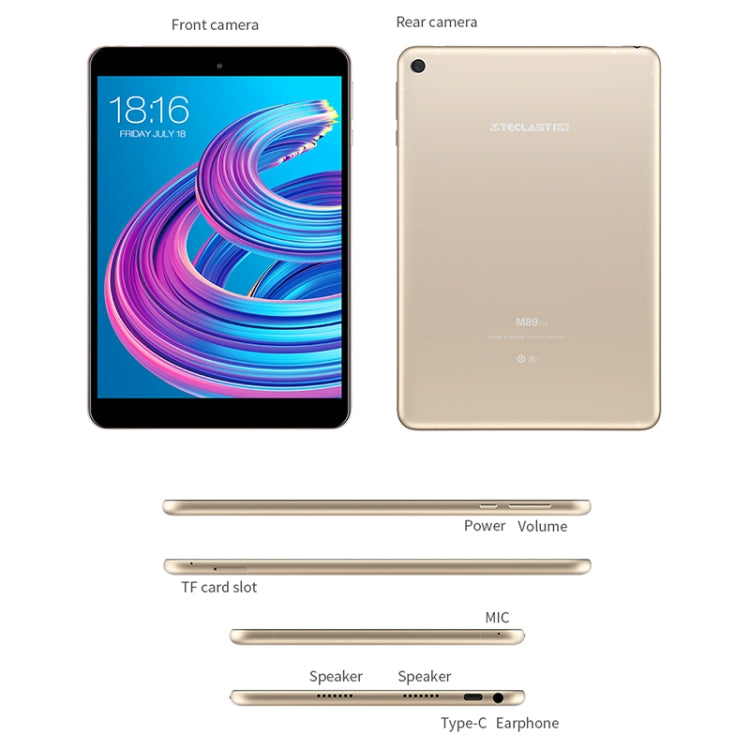 Teclast M89 Pro Tablet, 7.9 inch, 3GB+32GB, Android System MT6797T(X27) Deca Core 2.6GHz, Support Bluetooth & Dual Band WiFi & TF Card & OTG & GPS