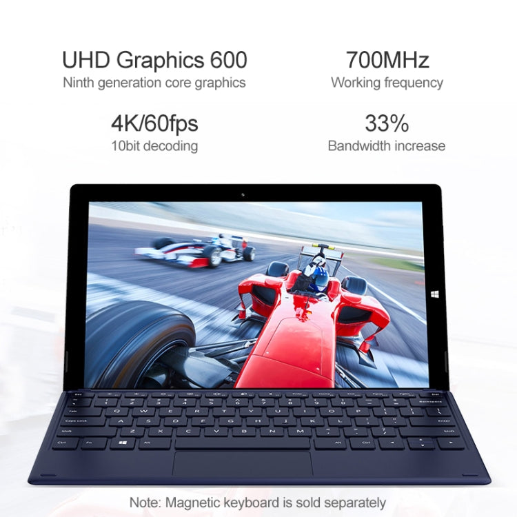 Teclast X4 2-in-1 Tablet, 11.6 inch, 8GB+256GB, Windows 10 Home, Intel Gemini Lake Quad-core 1.1-2.4GHz, Support OTG & Bluetooth & Dual Band WiFi & Micro-HDMI, without Keyboard (Black+Grey)
