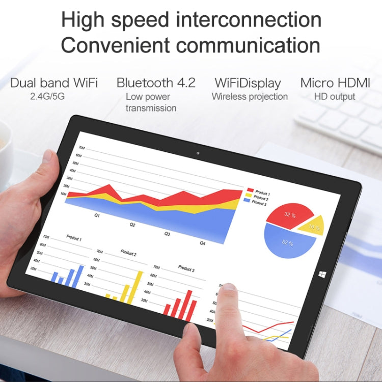 Teclast X4 2-in-1 Tablet, 11.6 inch, 8GB+256GB, Windows 10 Home, Intel Gemini Lake Quad-core 1.1-2.4GHz, Support OTG & Bluetooth & Dual Band WiFi & Micro-HDMI, without Keyboard (Black+Grey)