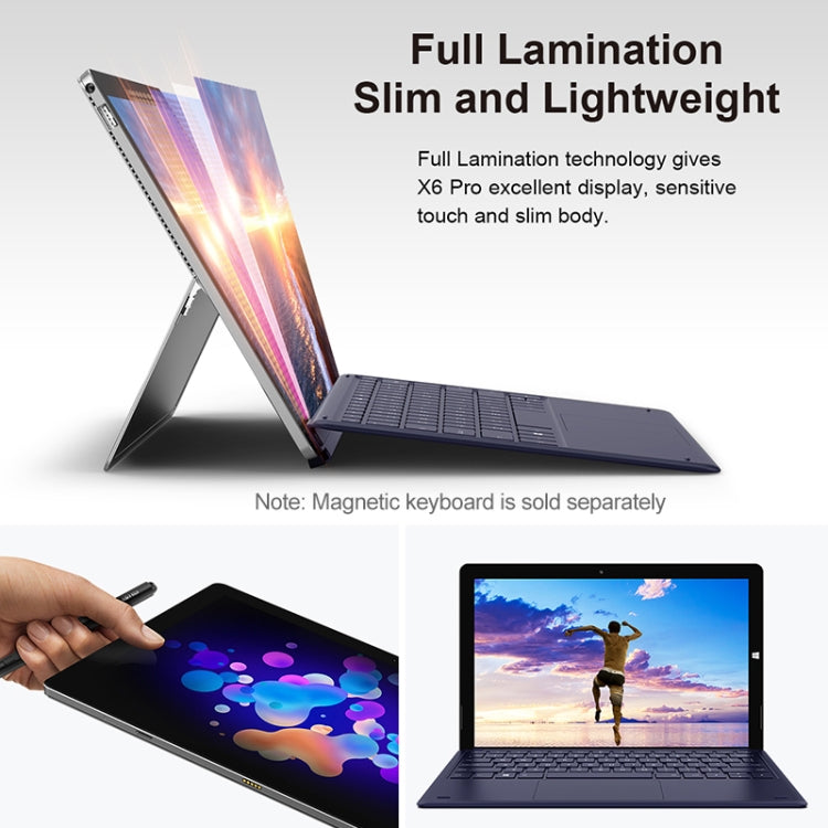 Teclast X6 Pro 2-in-1 Tablet, 12.6 inch, 8GB+256GB, Windows 10 Home, Intel Core M 1.0-2.6GHz, Support OTG & Bluetooth & Dual Band WiFi & HDMI, without Keyboard (Black+Grey)