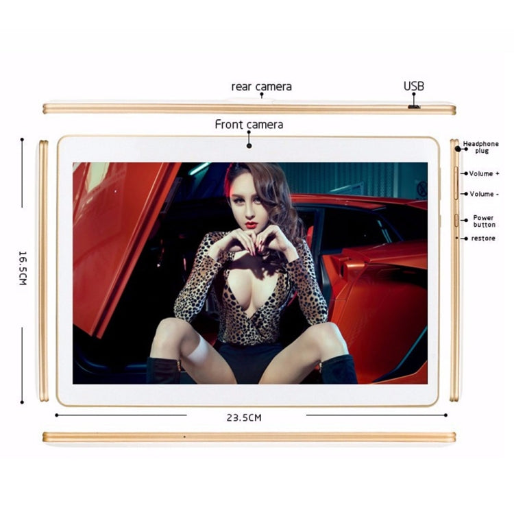 Y11 3G Phone Call Tablet PC, 10.1 inch, 1GB+16GB, Android 4.4 MTK6582 Quad Core 1.3GHz, Support Dual SIM / WiFi / Bluetooth / GPS / OTG