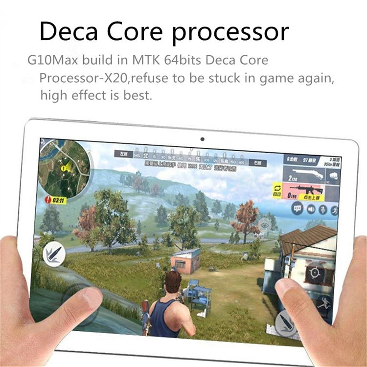 4G Phone Call Tablet PC, 10.1 inch, 4GB+64GB, Android 8.1 MT6797(X20) Deca Core 64-bits, Support Dual SIM / WiFi / Bluetooth / GPS / OTG