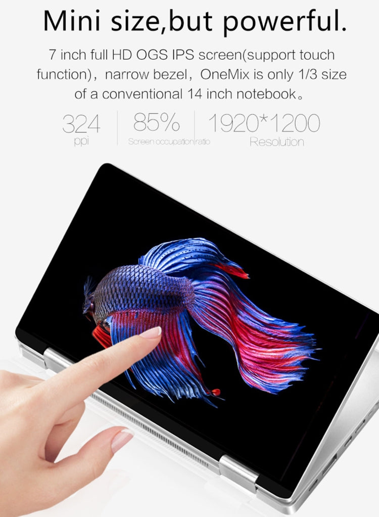 VOYO One Mix Laptop, 7.0 inch, 8GB+128GB, Windows 10 license, Intel Atom CherryTail X5 Z8350 Quad Core up to 1.5GHz, Dual Band WiFi, Bluetooth, USB 3.0(Silver)