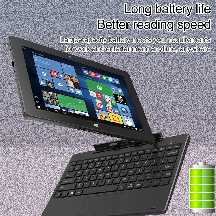 Hongsamde Tablet PC, 10.1 inch, 4GB+32GB, Windows 10 Intel Gemini Lake Celeron N3450 1.1GHz - 2.4GHz, HDMI, Bluetooth, WiFi, with Keyboard Leather Case
