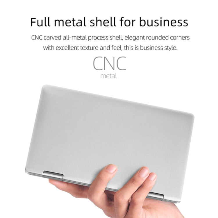 ONE-NETBOOK OneMix 1s Laptop, 7.0 inch, 8GB+128GB, Windows 10 Home, Intel Celeron 3965Y Quad Core 1.5GHz, Support Dual Band WiFi & Bluetooth & Fingerprint Unlock(Silver)
