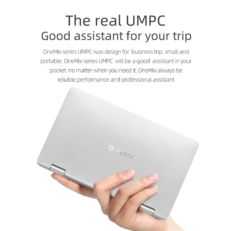 ONE-NETBOOK OneMix 3 Laptop, 8.4 inch, 8GB+256GB, Windows 10 Home, Intel CoRE M3-8100Y, Support Dual Band WiFi & Bluetooth & Fingerprint Unlock(Silver)