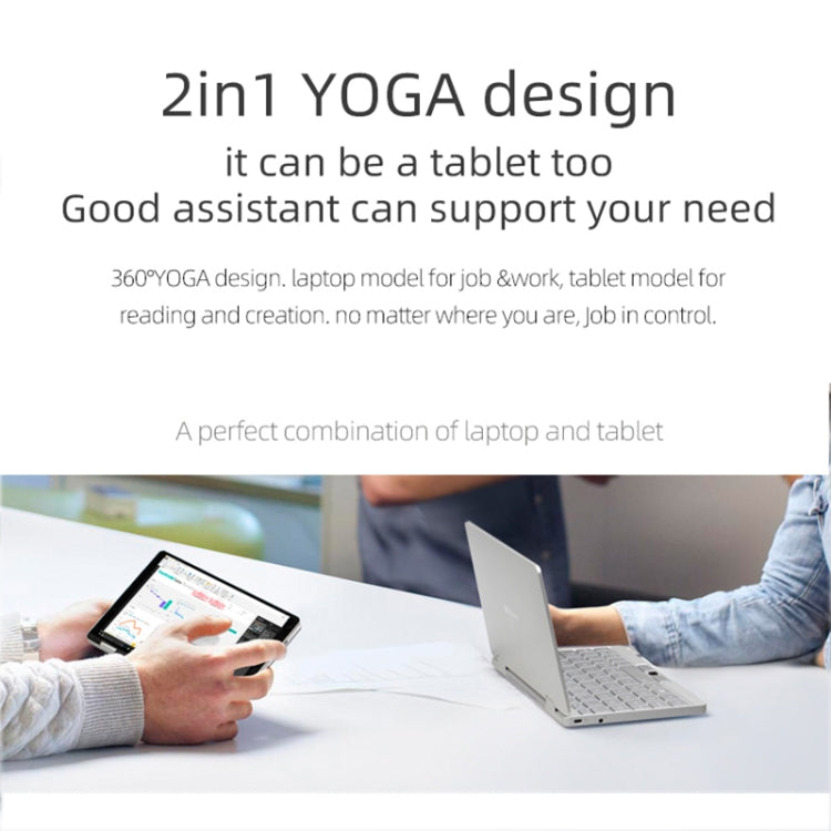 ONE-NETBOOK OneMix 3 Laptop, 8.4 inch, 8GB+256GB, Windows 10 Home, Intel CoRE M3-8100Y, Support Dual Band WiFi & Bluetooth & Fingerprint Unlock(Silver)